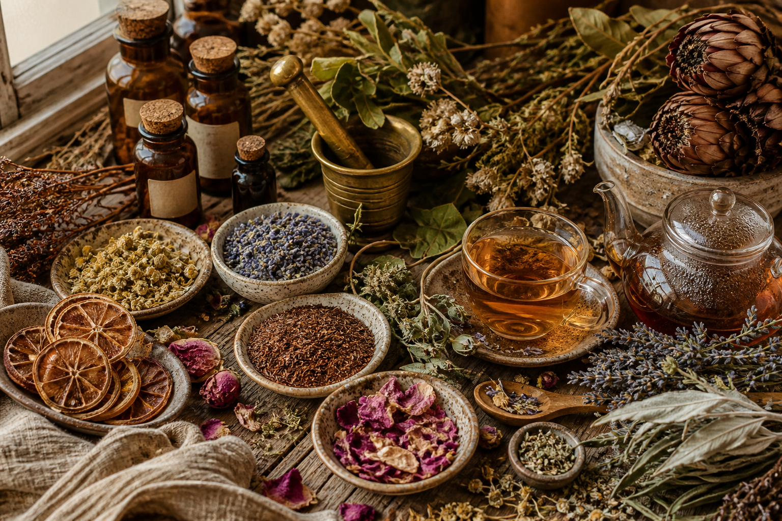 South African wellness scene with a person practicing mindful breathing and relaxation practices in a calm home setting