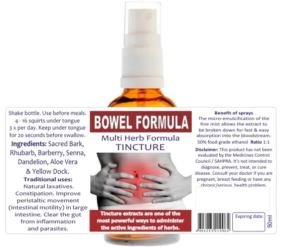 Bowel Formula 50ml tincture or oxymel