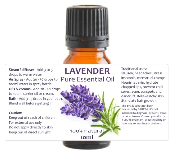 Lavender Essential Oil 10ml — info graphic 1