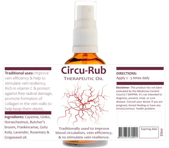 Circurub Oil 50ml — info graphic 1