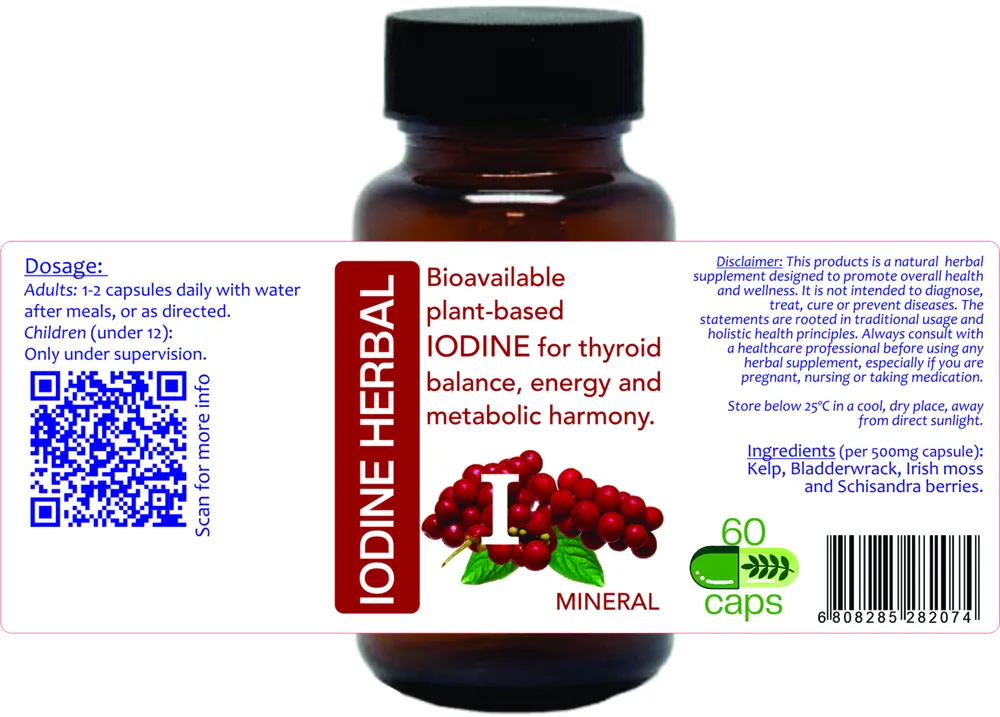 Iodine Herbal 60 capsules — info graphic 1