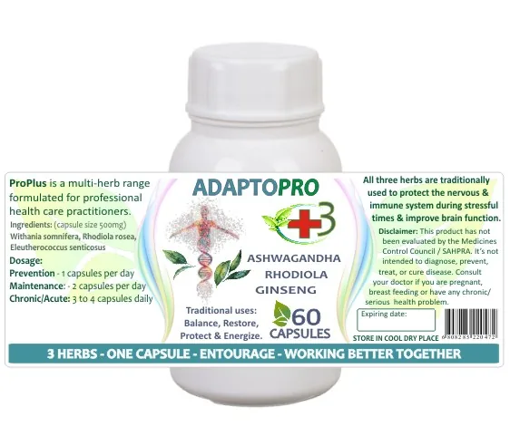 Adaptopro 60 caps — info graphic 1