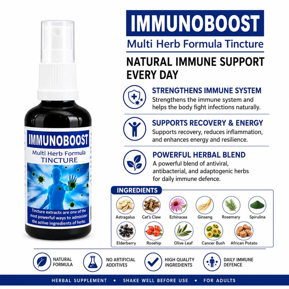 Immunoboost 50ml tincture or oxymel — info graphic 3