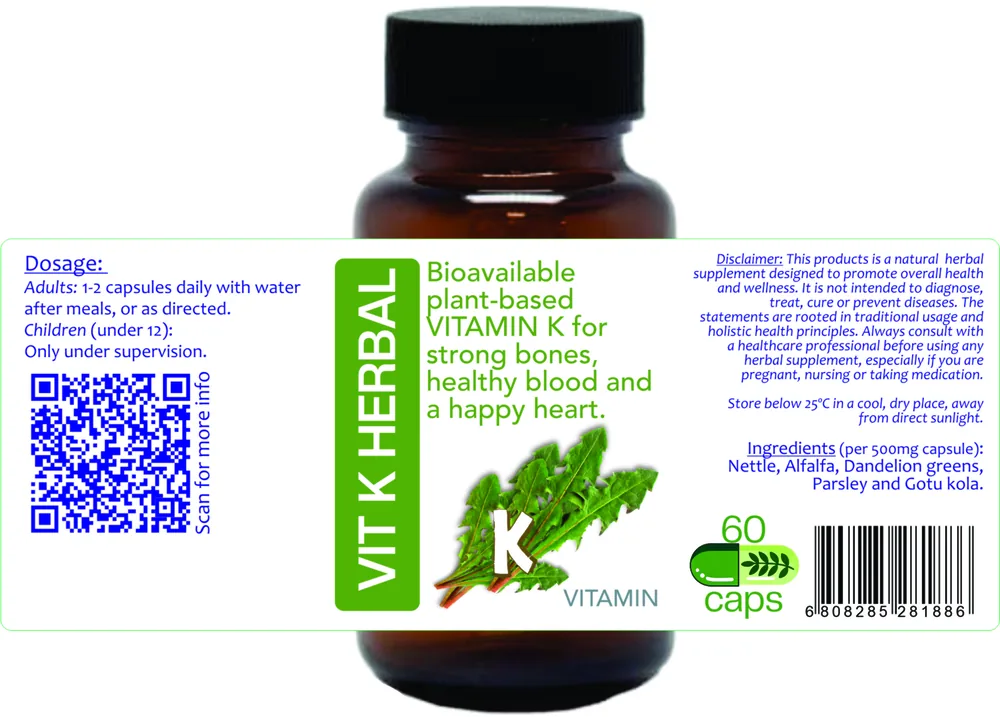 Vitamin K Herbal 60 capsules image 2