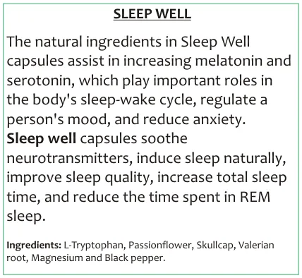 Sleep Well 60 Capsules — info graphic 2