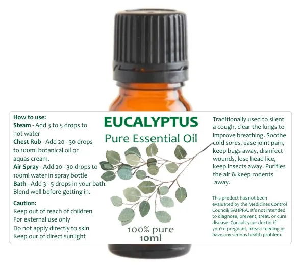 Eucalyptus Essential Oil 10ml — info graphic 1