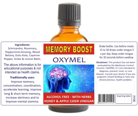 Memory Boost 50ml tincture or oxymel image 3
