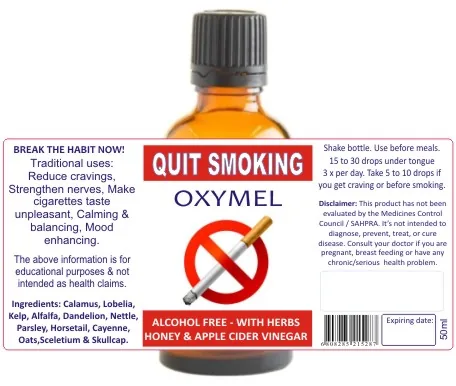 Quit Smoking 50ml tincture or oxymel image 3