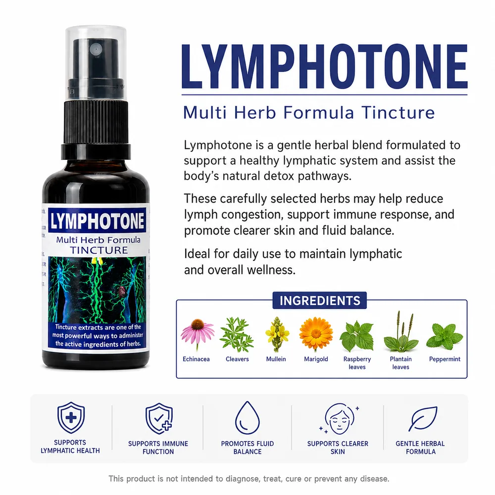 Lymphotone 50ml tincture or oxymel — info graphic 3