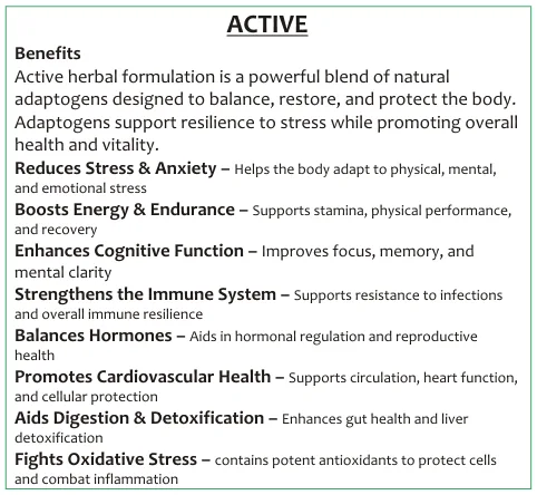 Active 50ml tincture or oxymel — info graphic 3