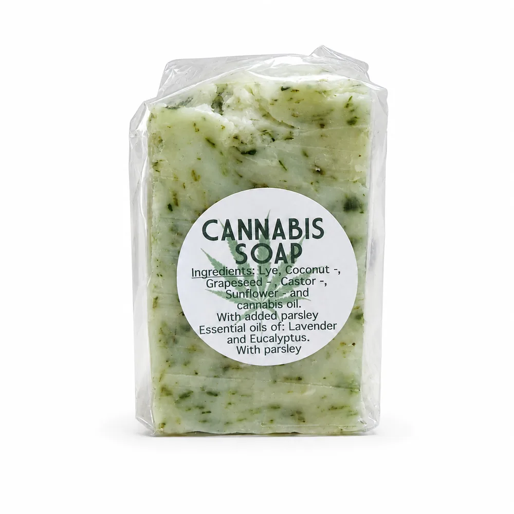 Cannabis Soap Rustic Herbal Soap 140g image 2