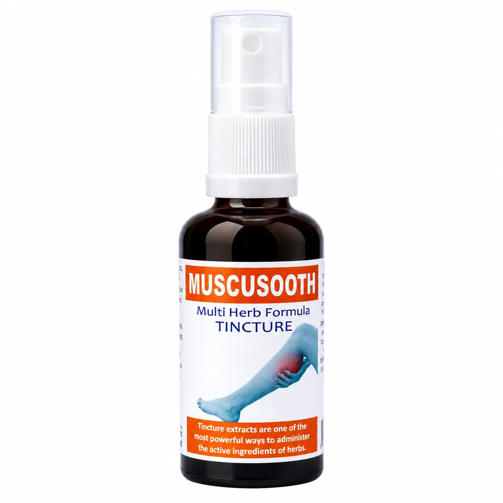 Muscusooth 50ml tincture or oxymel — info graphic 1