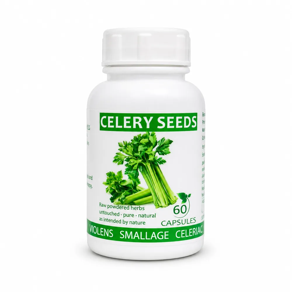 Celery Seed 60 capsules or 50ml tincture — info graphic 1