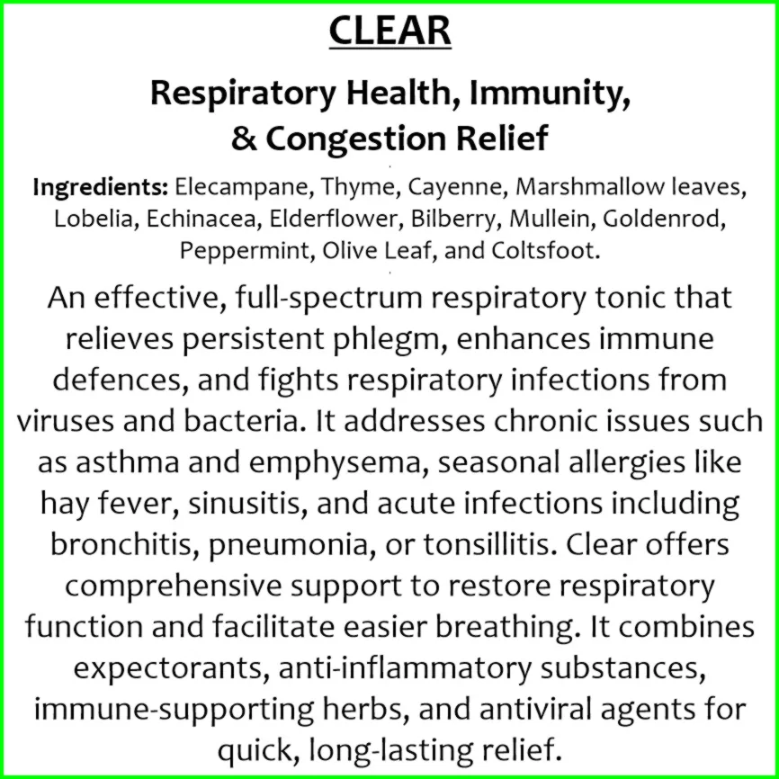 Clear 50ml tincture or oxymel — info graphic 4