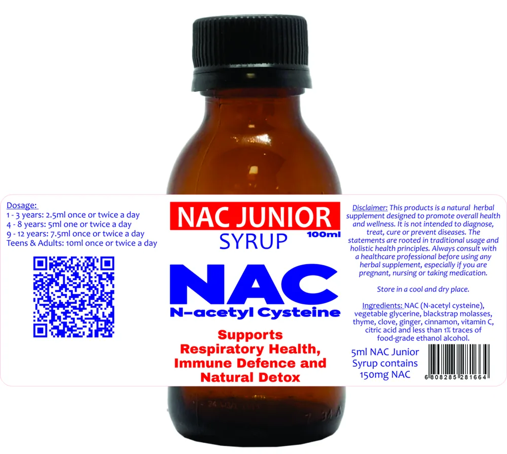 Nac Junior Syrup 100ml — info graphic 1
