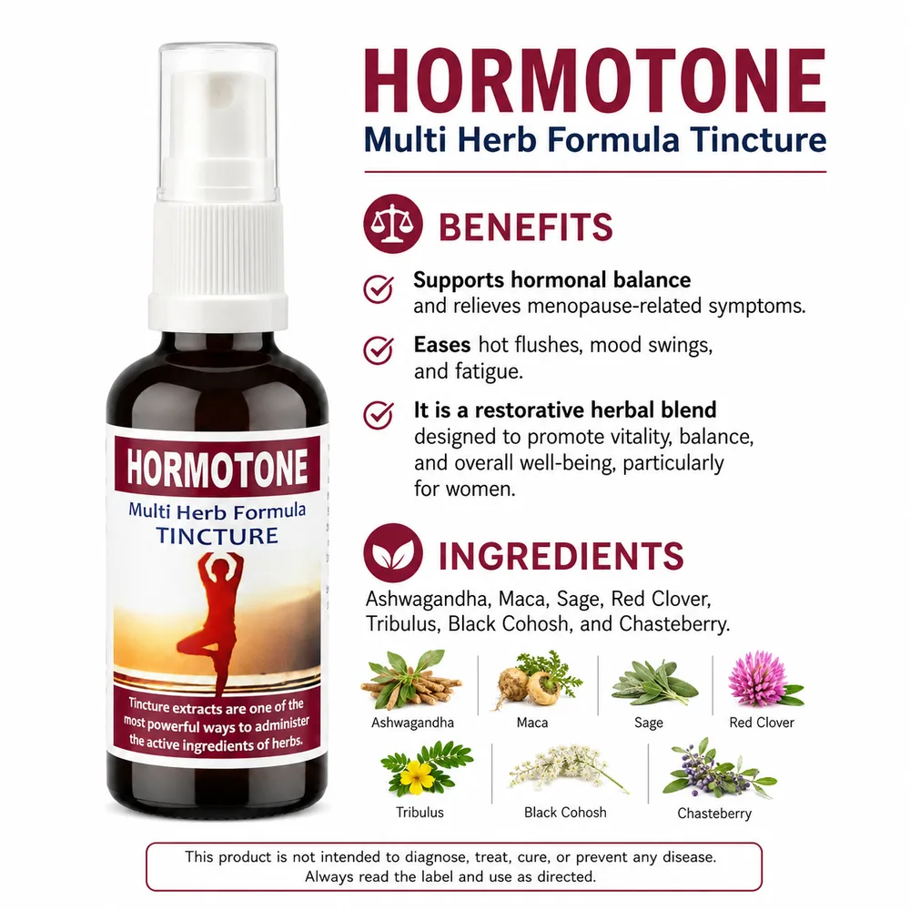 Hormotone 50ml tincture or oxymel — info graphic 3