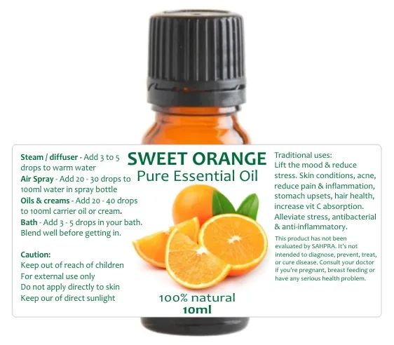 Orange Essential Oil 10ml — info graphic 1