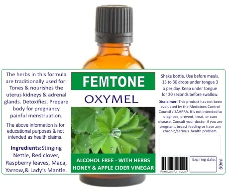 Femtone 50ml tincture or oxymel image 3
