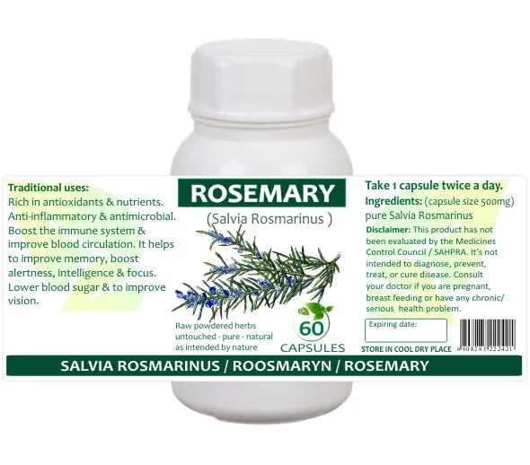 Rosemary 60 capsules or 50ml tincture image 2