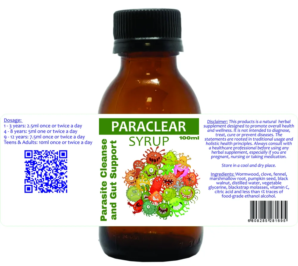 Paraclear Syrup 100ml — info graphic 1