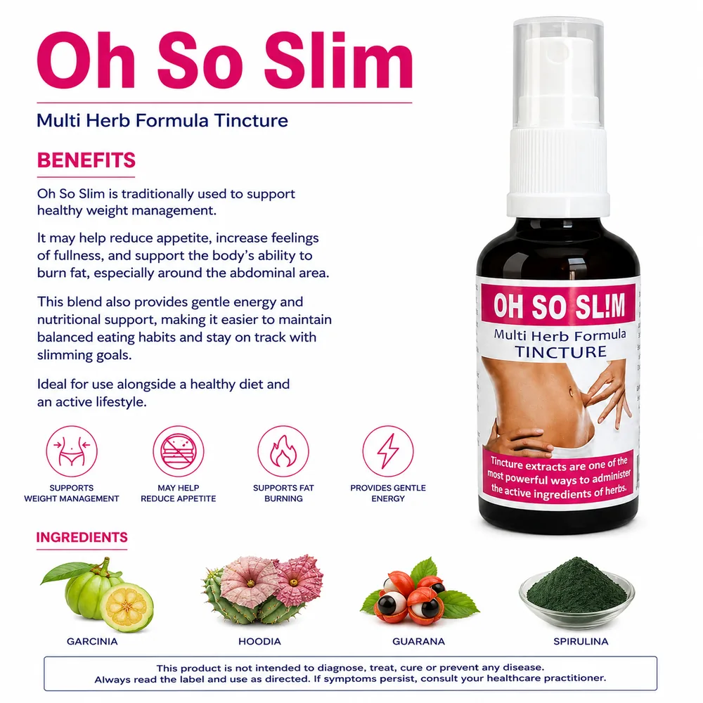 Oh So Slim 50ml tincture or oxymel — info graphic 3