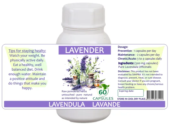 Lavender Blossoms 60 capsules or 50ml tincture image 2