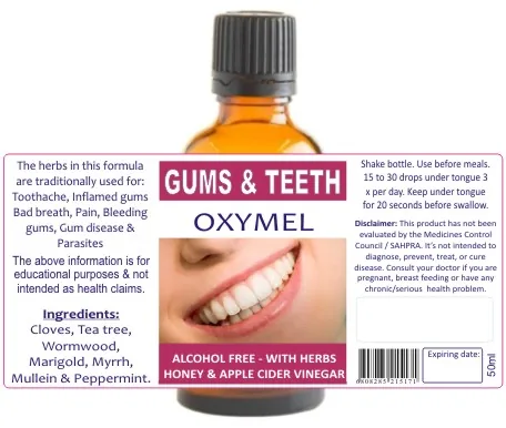 Gums & Teeth 50ml tincture or oxymel image 3