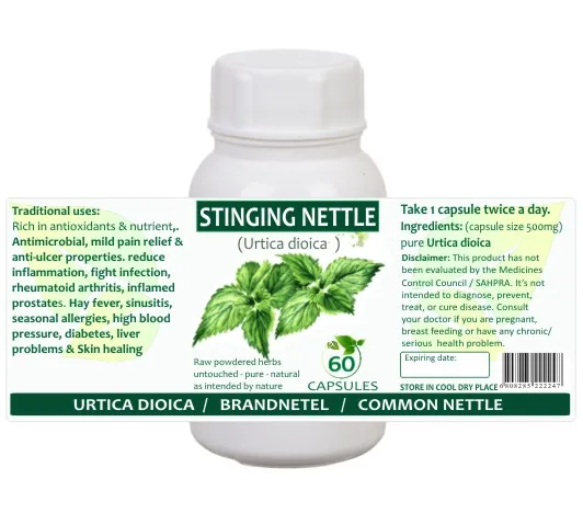 Stinging Nettle 60 capsules or 50ml tincture image 2