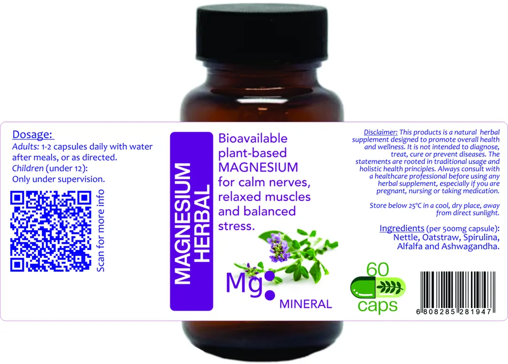 Magnesium Herbal 60 capsules — info graphic 1