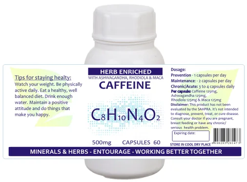Caffeine Herb Enriched 60 capsules image 2