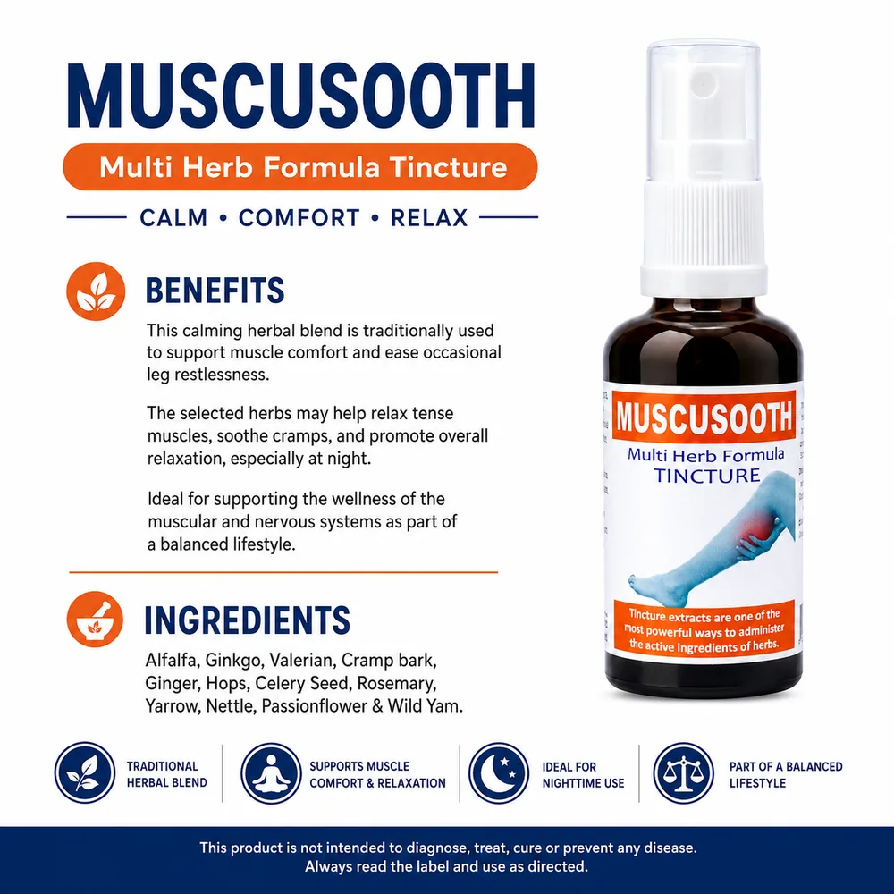 Muscusooth 50ml tincture or oxymel — info graphic 3