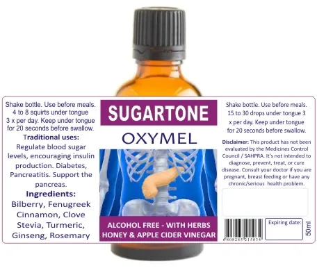Sugartone 50ml tincture or oxymel — info graphic 2