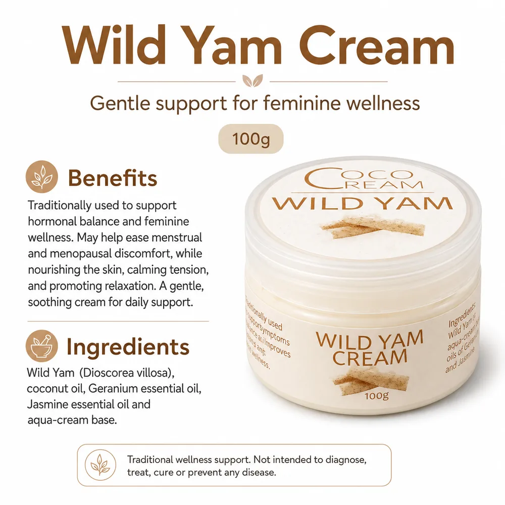 Wild Yam Cream 100g — info graphic 2