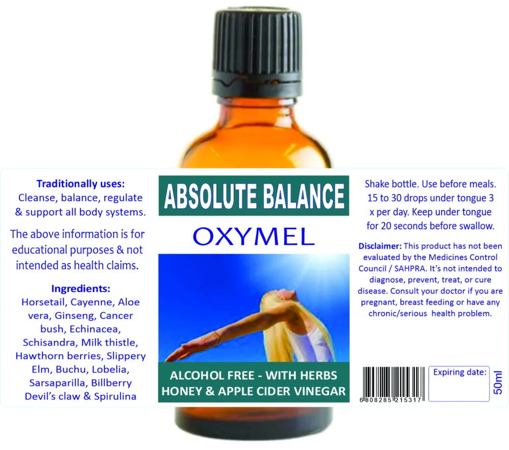Absolute Balance 50ml tincture or oxymel — info graphic 3