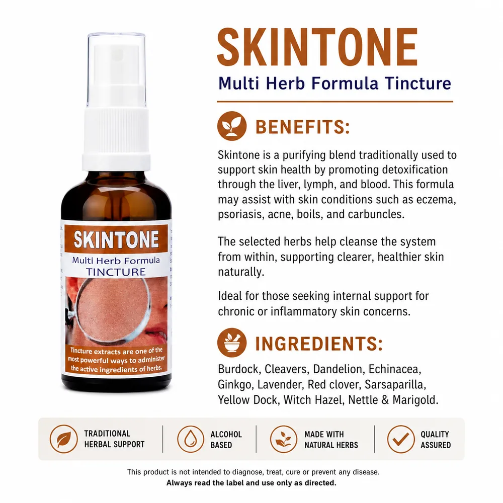 Skintone 50ml tincture or oxymel — info graphic 3