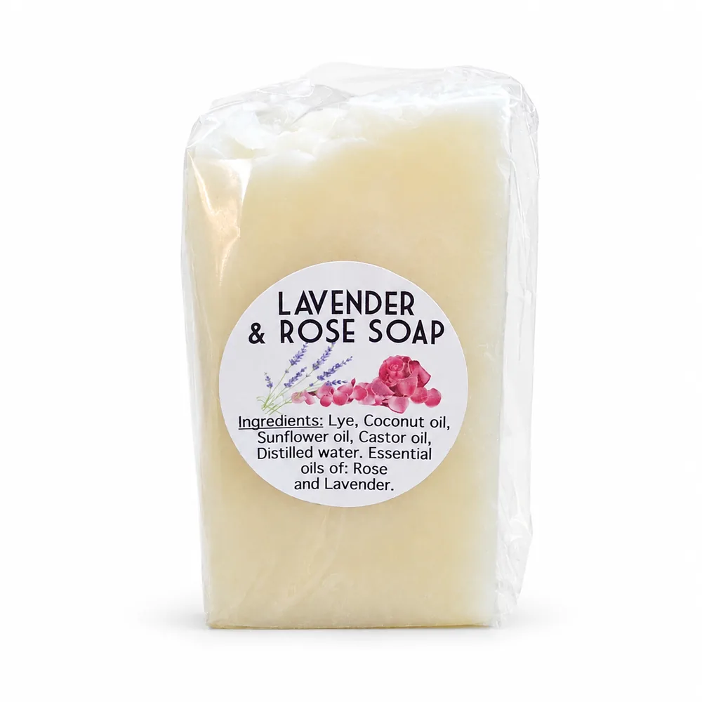 Lavender & Rose Soap Rustic Herbal Soap 140g