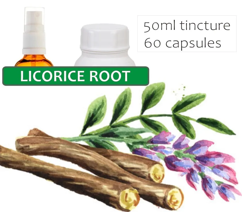 Licorice Root 60 capsules or 50ml tincture