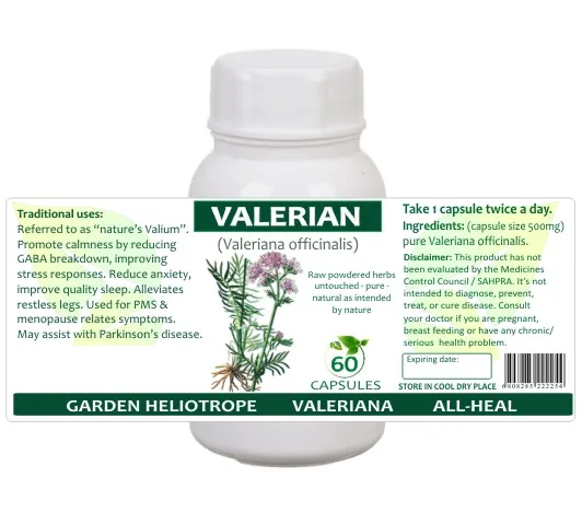 Valerian 60 capsules or 50ml tincture