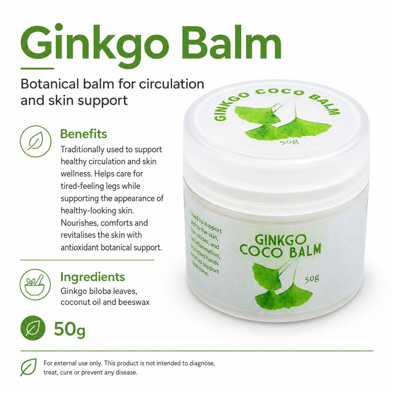 Ginkgo Balm 50g — info graphic 2