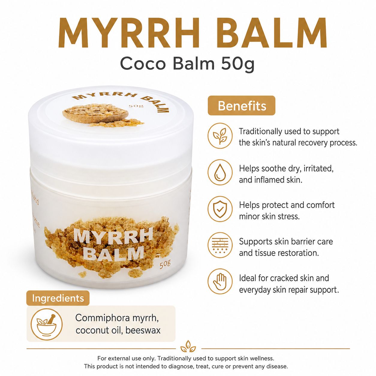 Myrrh Balm 50g — info graphic 2