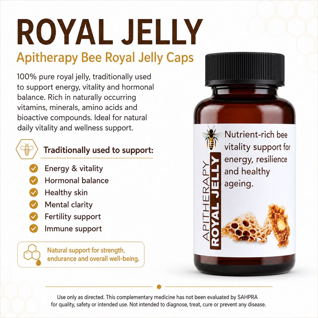 Bee Royal Jelly 60 capsules — info graphic 2