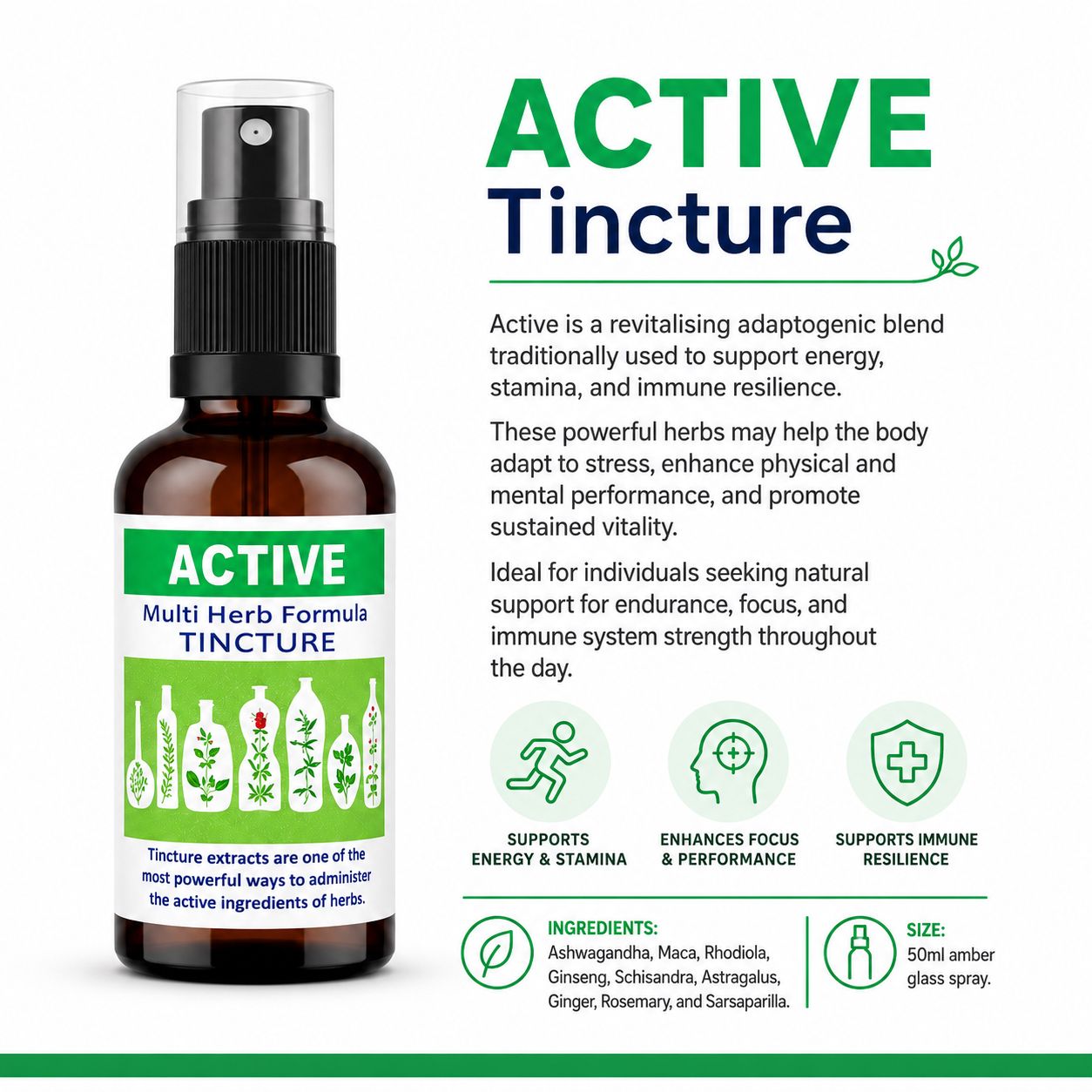 Active 50ml tincture or oxymel — info graphic 4