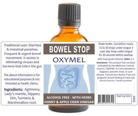 Bowel Stop 50ml tincture or oxymel image 3