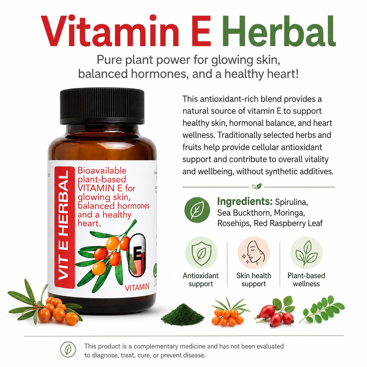 Vitamin E Herbal 60 capsules — info graphic 2