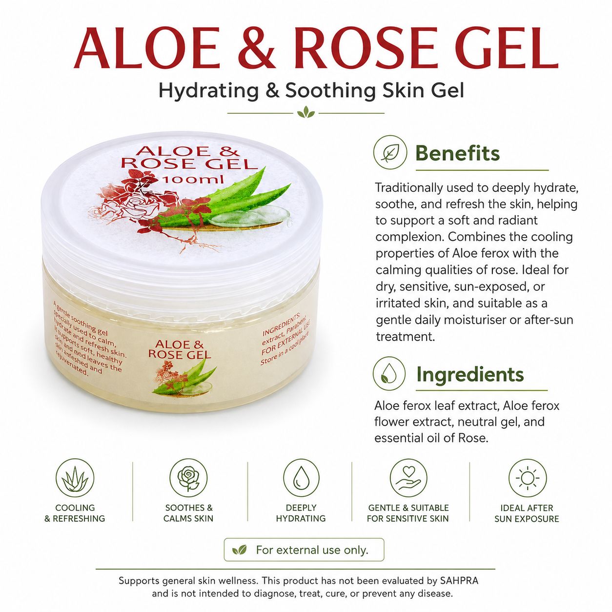 Aloe Aqua Gel With Rose 50ml