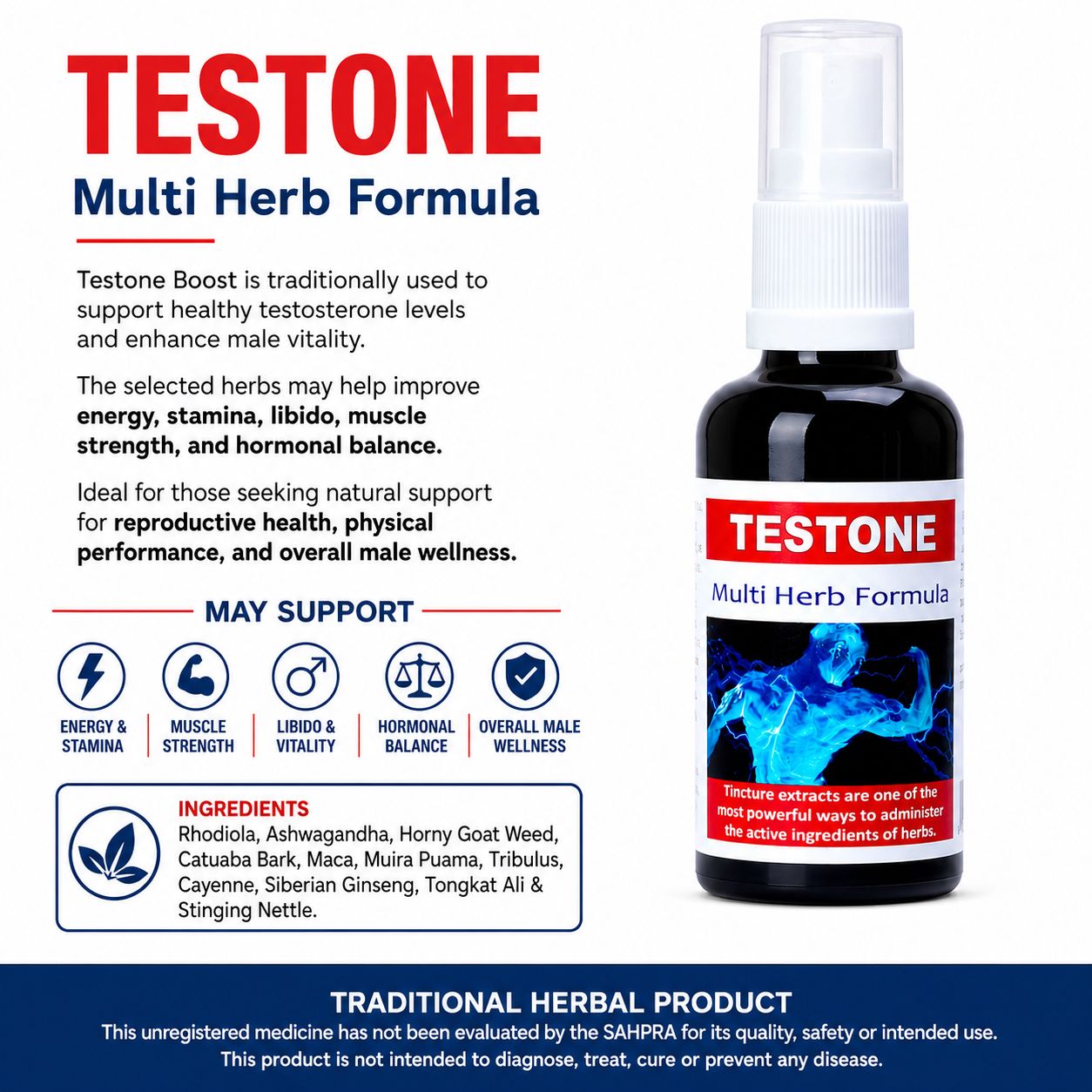 Testone 50ml tincture or oxymel